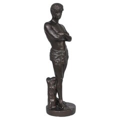 Bust Sculpture Home Decorative Antique Standing Male Figure, Hans Christian Brix