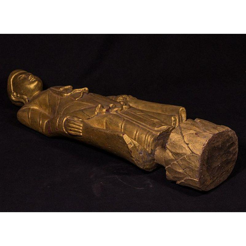 Ancienne statue de Bouddha debout de Mandalay de Birmanie en vente 8