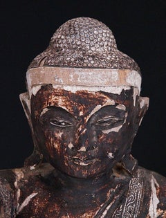 Antique Standing Mandalay Buddha Statue from Burma