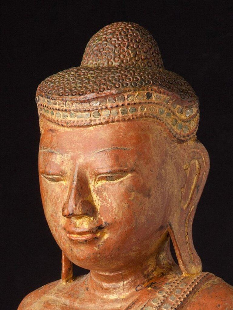 Antique Standing Mandalay Buddha Statue from Burma For Sale 6