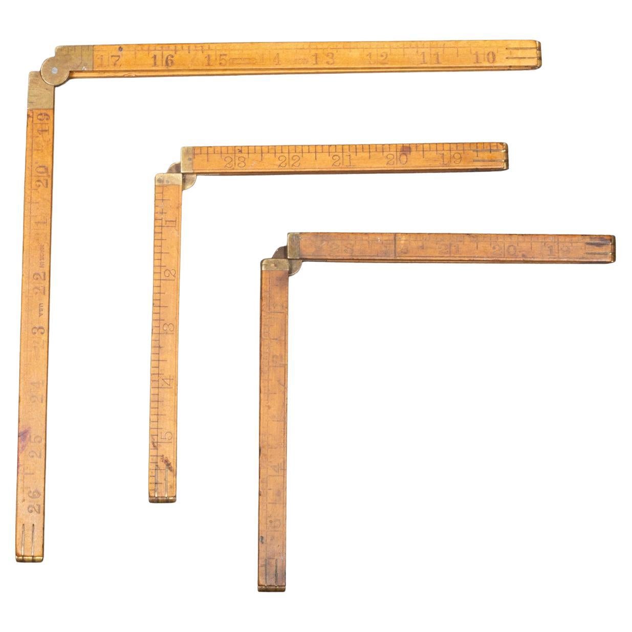 Antique Stanley Folding Rulers c.1920