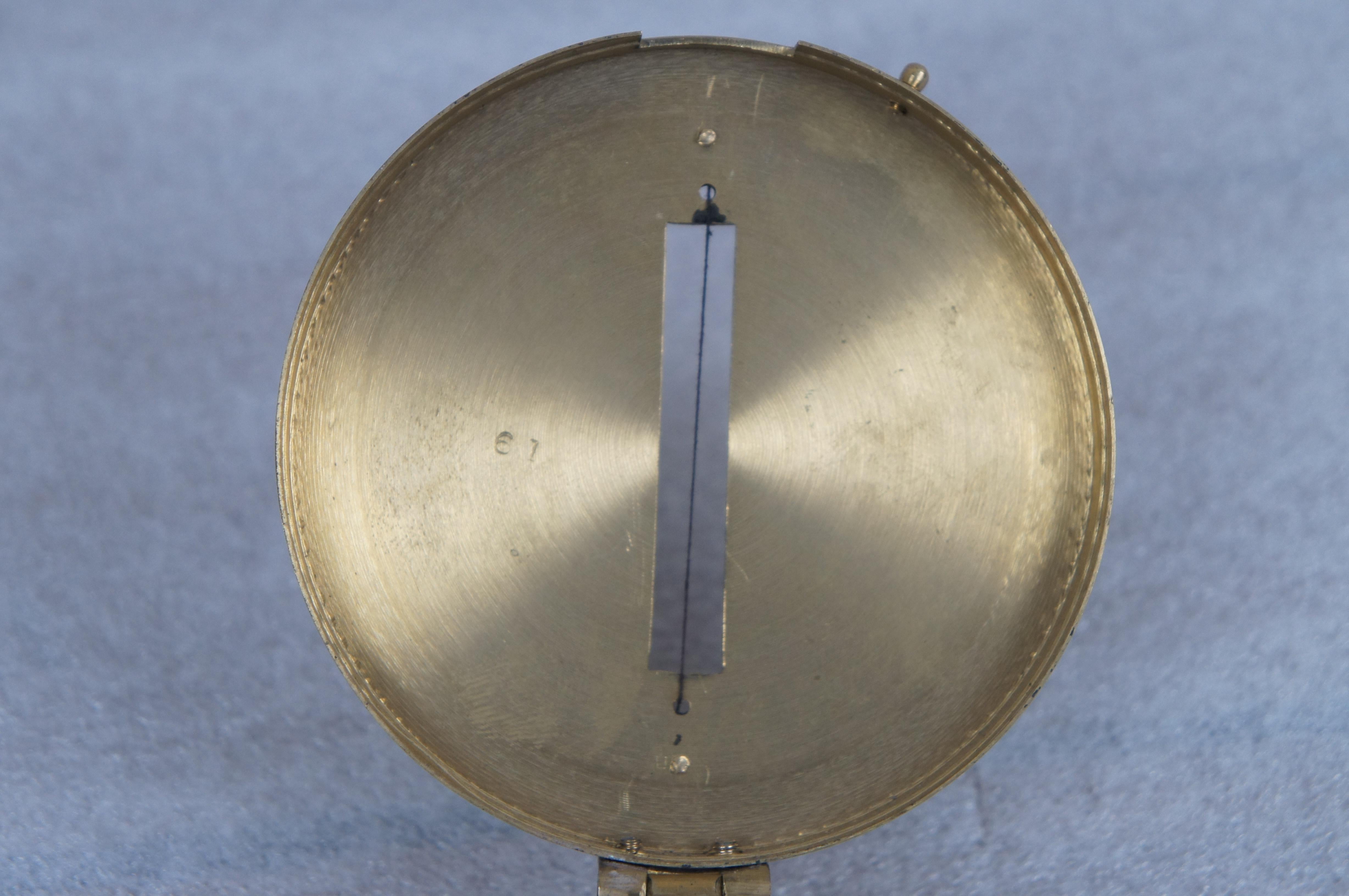 Antique Stanley London Brass Surveyors Nautical Maritime Navigation Compass  4