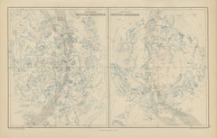 Antique Star Chart of Both Celestial Hemispheres, Black's General Atlas, 1870
