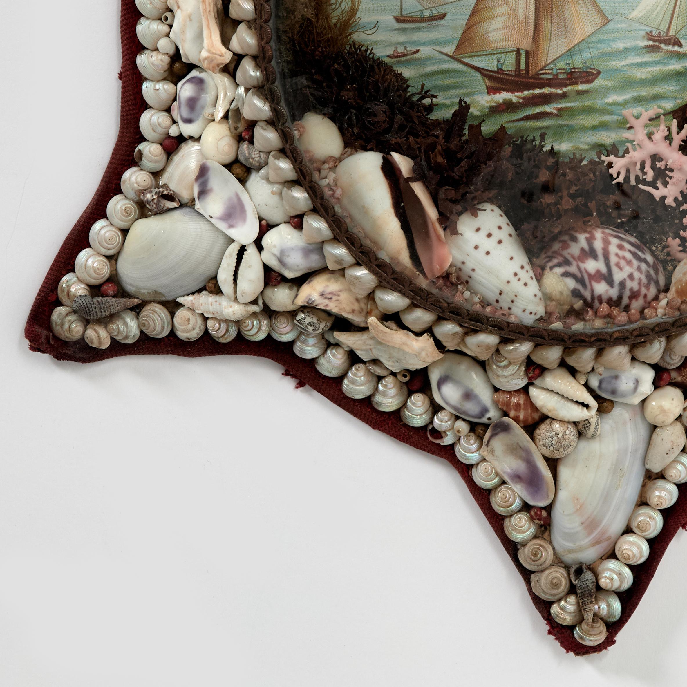 Antique Star Form Sailors Valentine In Good Condition For Sale In Palm Beach, FL