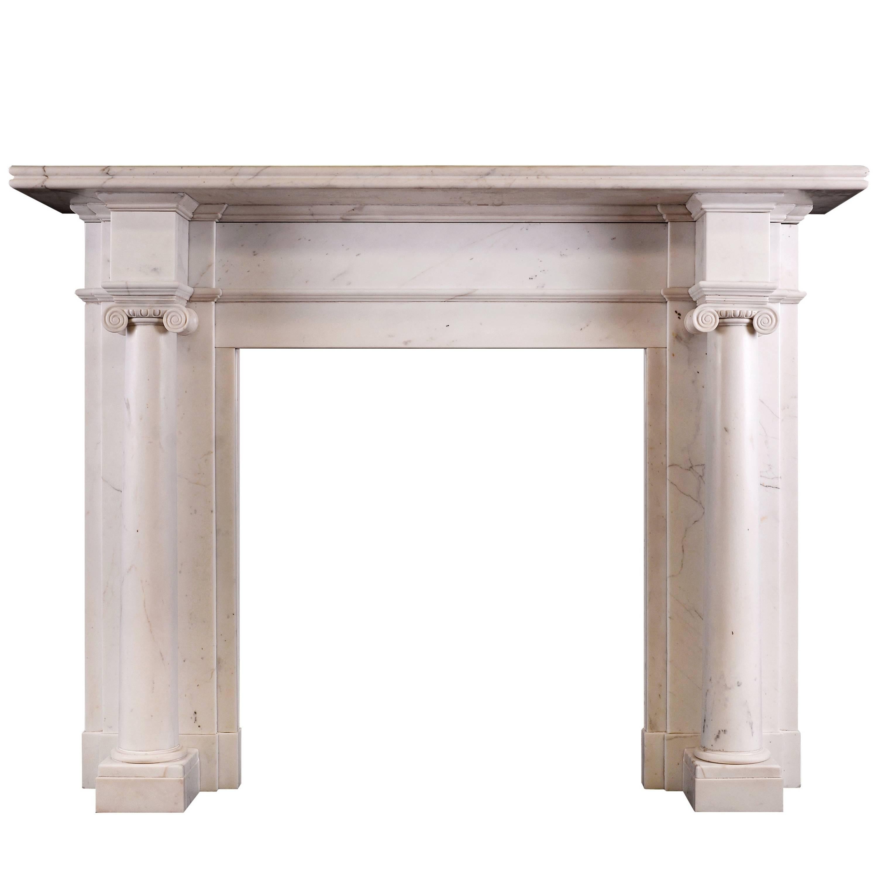 Antique Statuary Fireplace in the Georgian Style For Sale