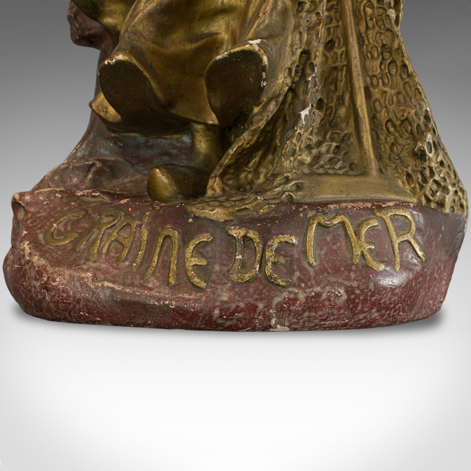 Statua antica, francese, gesso, Art Nouveau, fine XIX secolo, circa 1900 in vendita 2