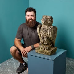 Antique Statue of a Carved Stone Bird, circa 1900