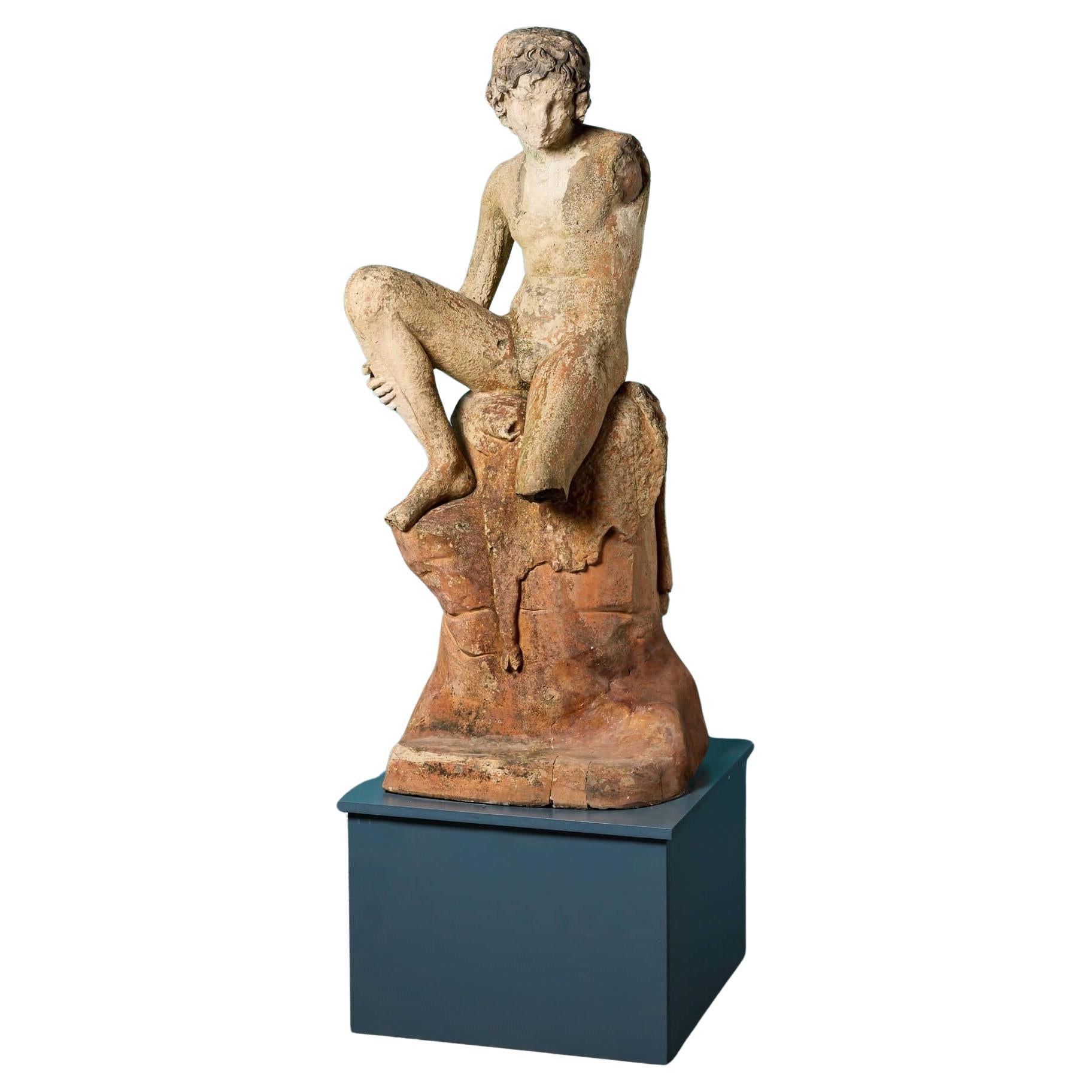 Antike Statue eines Hirtenjungen nach Bertel Thorvalsden im Angebot