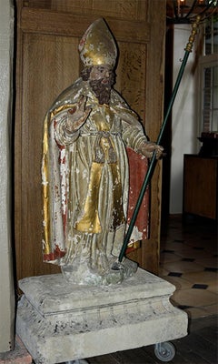 Antique Statue of Holy Man from the 17th Century