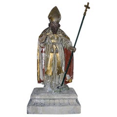 Antique Statue of Holy Man from the 17th Century