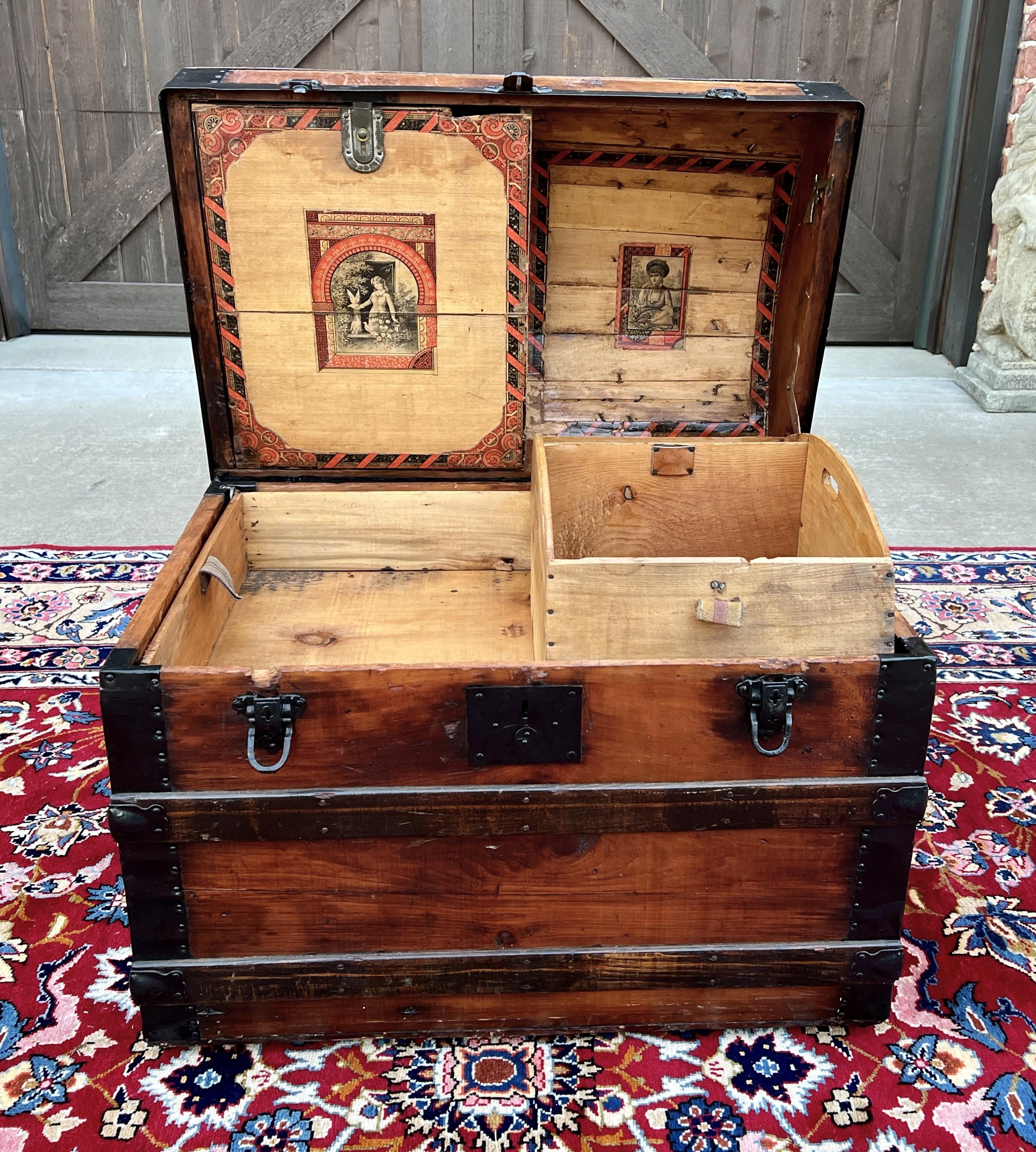 antique dome top trunk identification