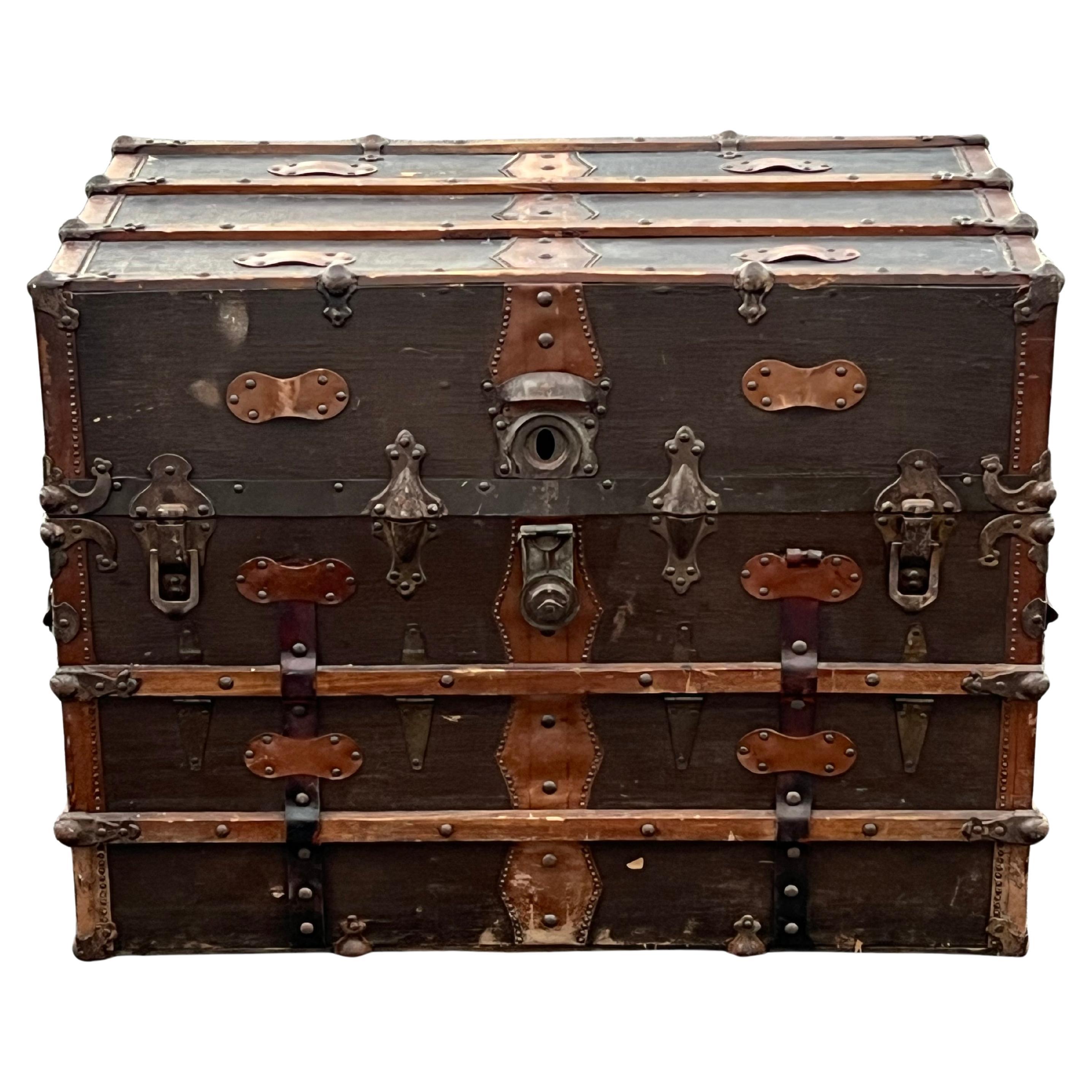 Antique Steamer Trunk Late 19th Century