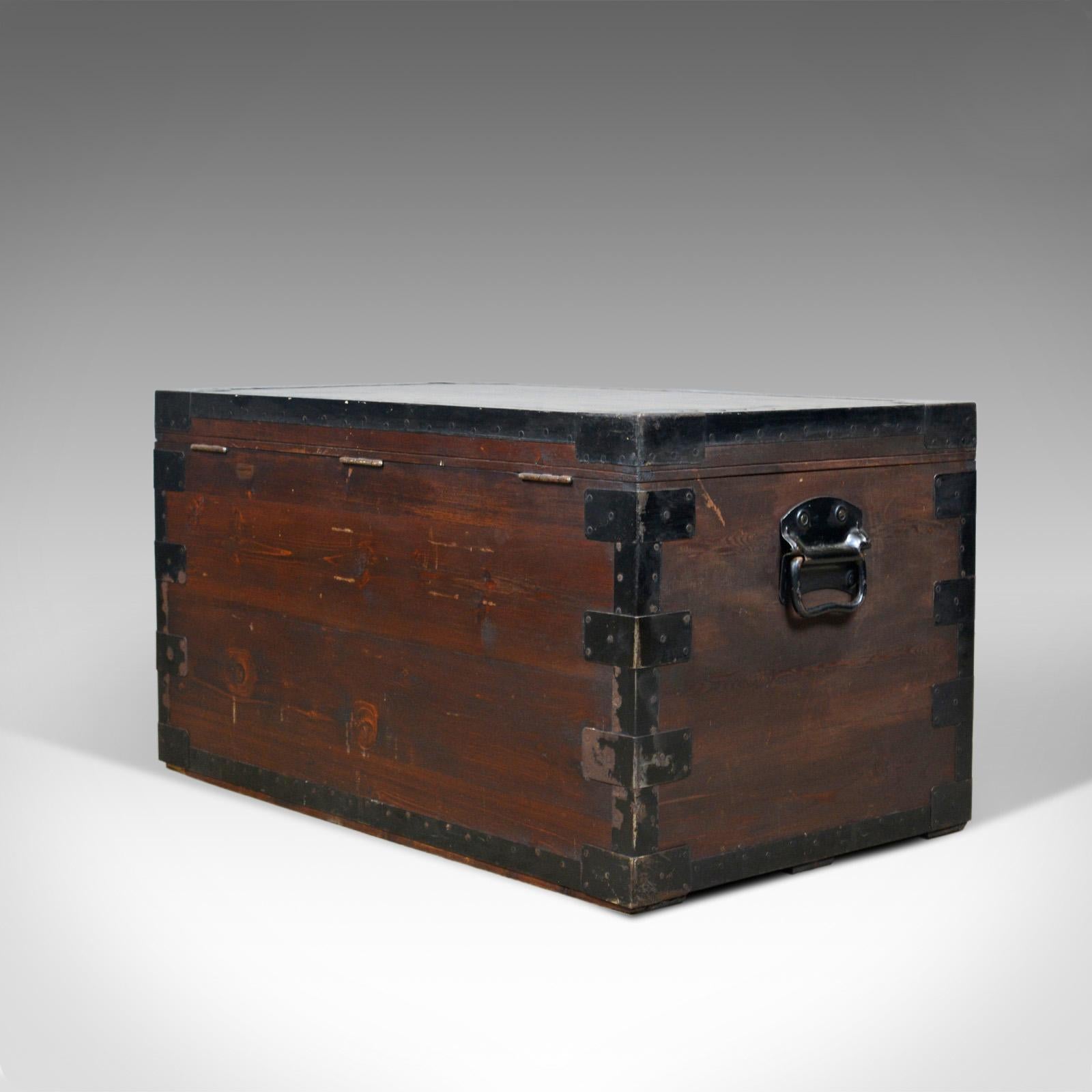 antique metal chest