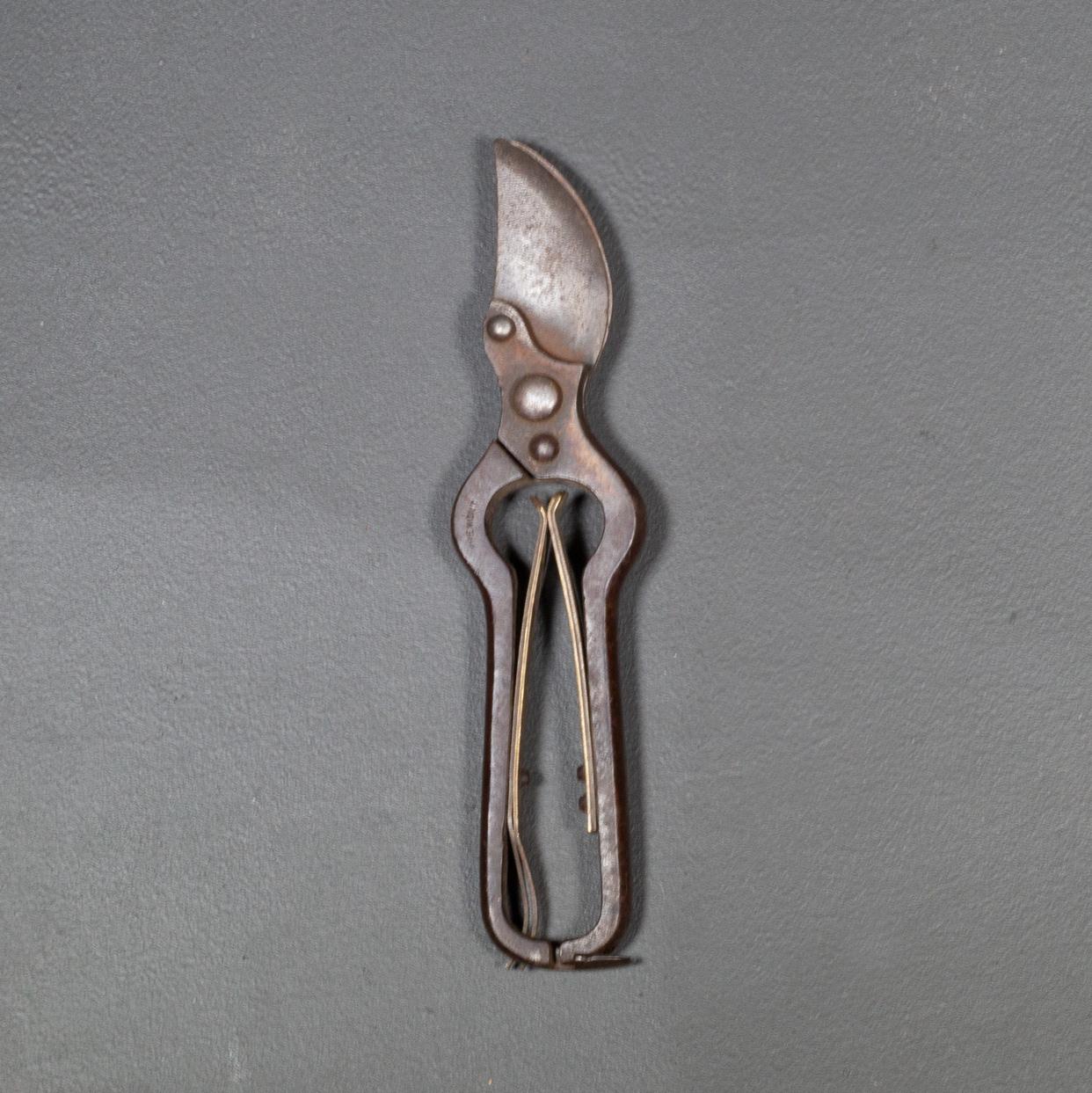 Industrial Antique Steel and Brass Pruning Shears c1920 For Sale