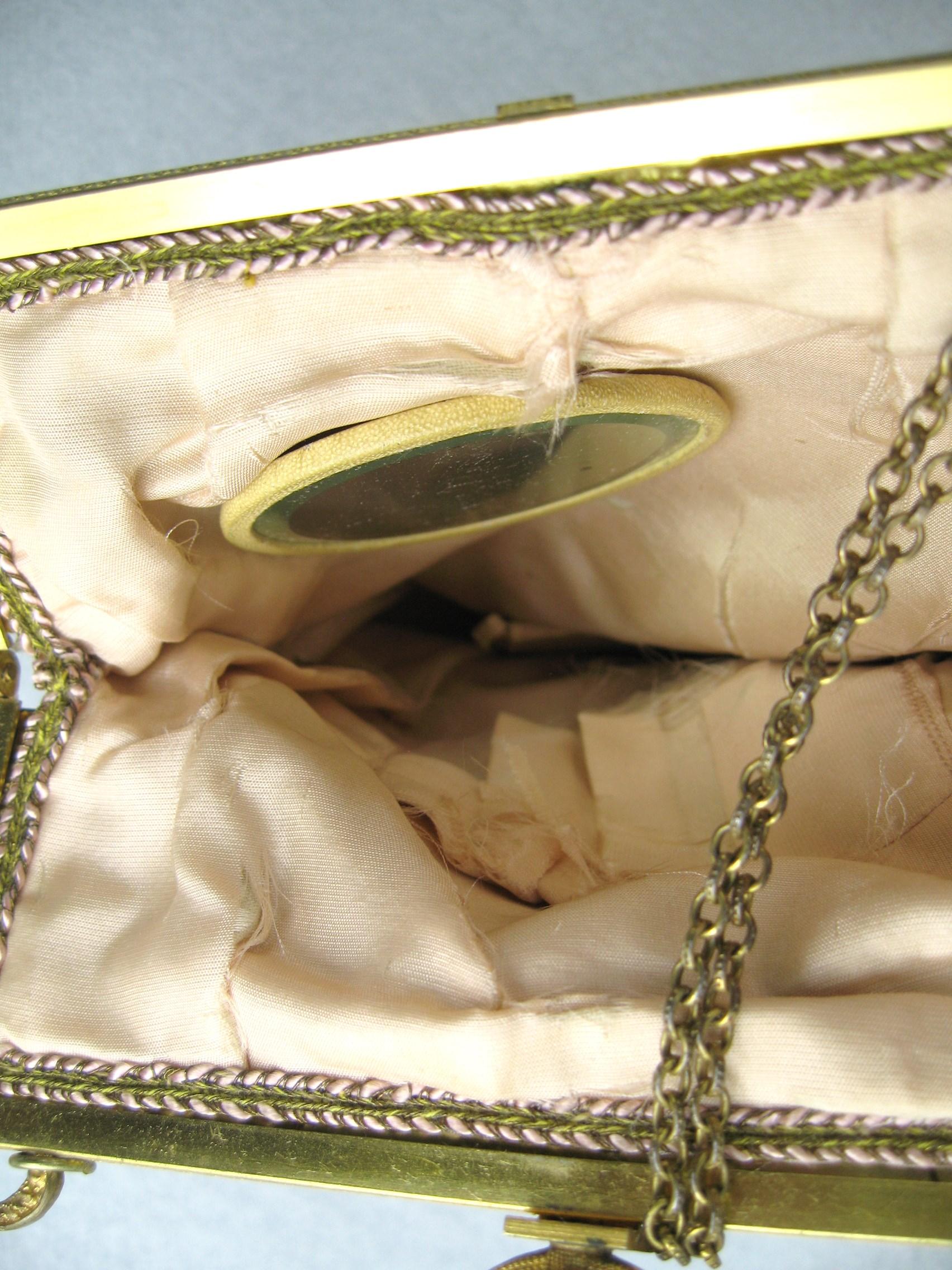 Antique Steel Beaded Flapper Hand Bag 1920s 2