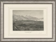 Antique Steel Engraving of Salt Lake City, Mormon Settlement, ca. 1850
