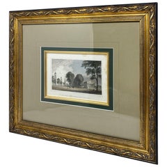 Antiker Stahlstich Yale College 
State House Lithographie 1830