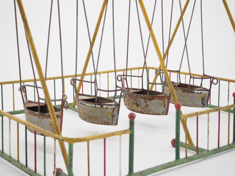 Very Rare Antique Steel Toy, Rocking Ship, 1900s For Sale at 1stDibs