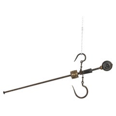 Antique Steelyard Balance with Cast Iron Counter Weight