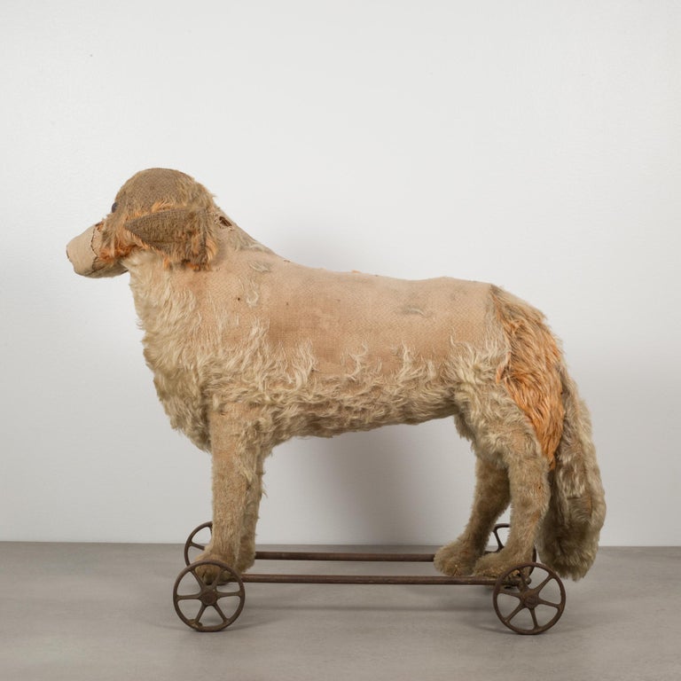 Antique Steiff Mohair Dog Pull Toy Circa 1910 For Sale At