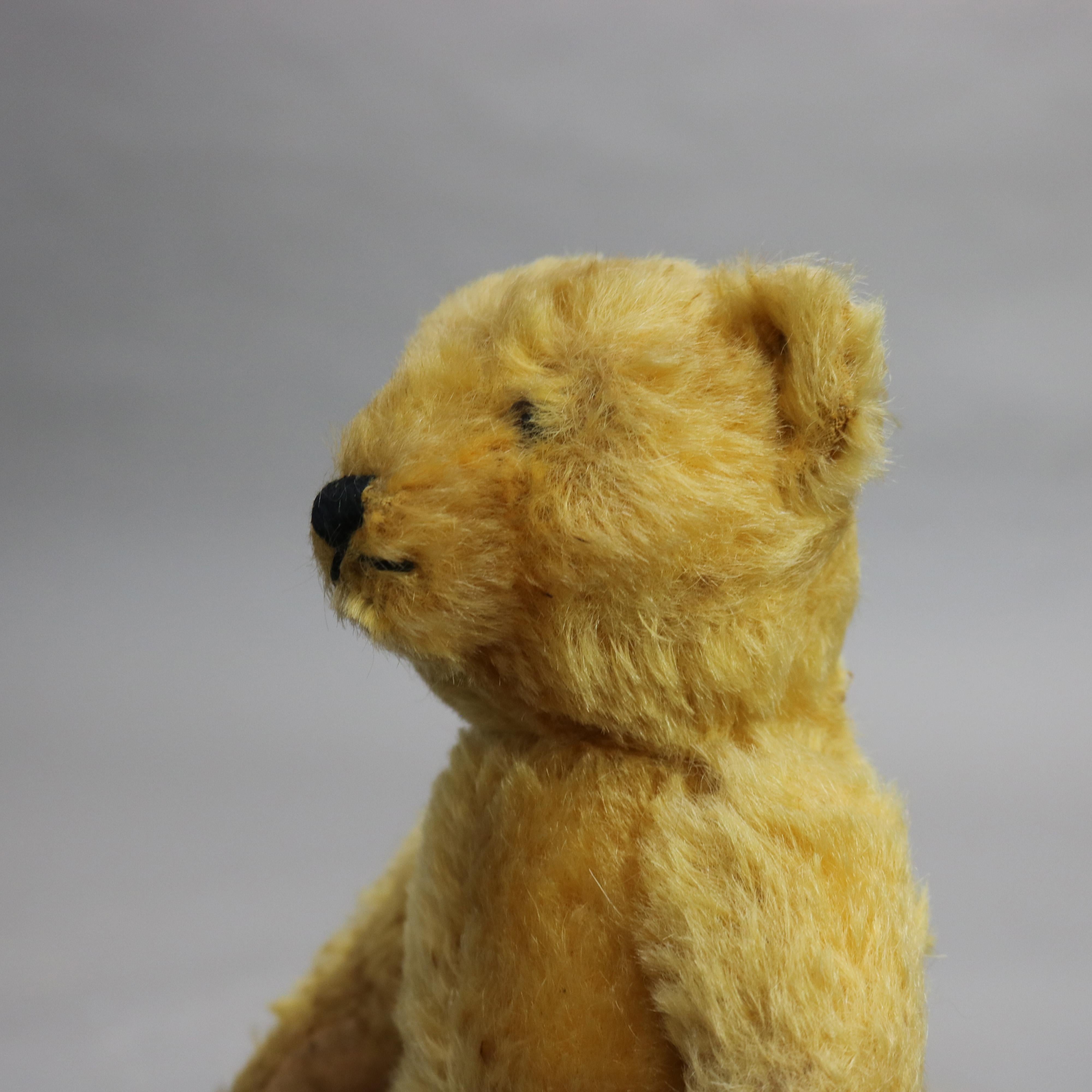 Antique Steiff Mohair Teddy Bear with Signature Seal C1930 In Good Condition In Big Flats, NY