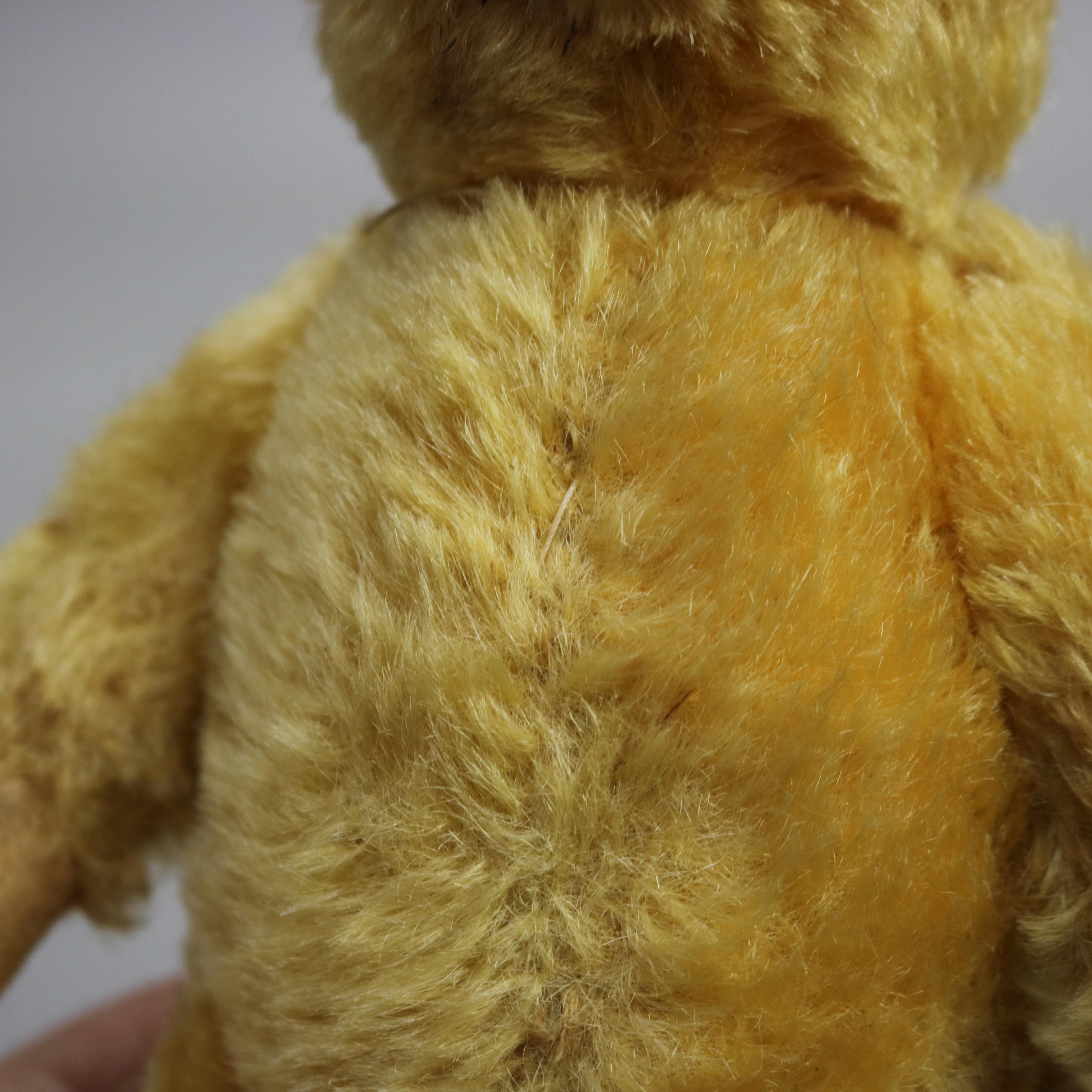 20th Century Antique Steiff Mohair Teddy Bear with Signature Seal C1930