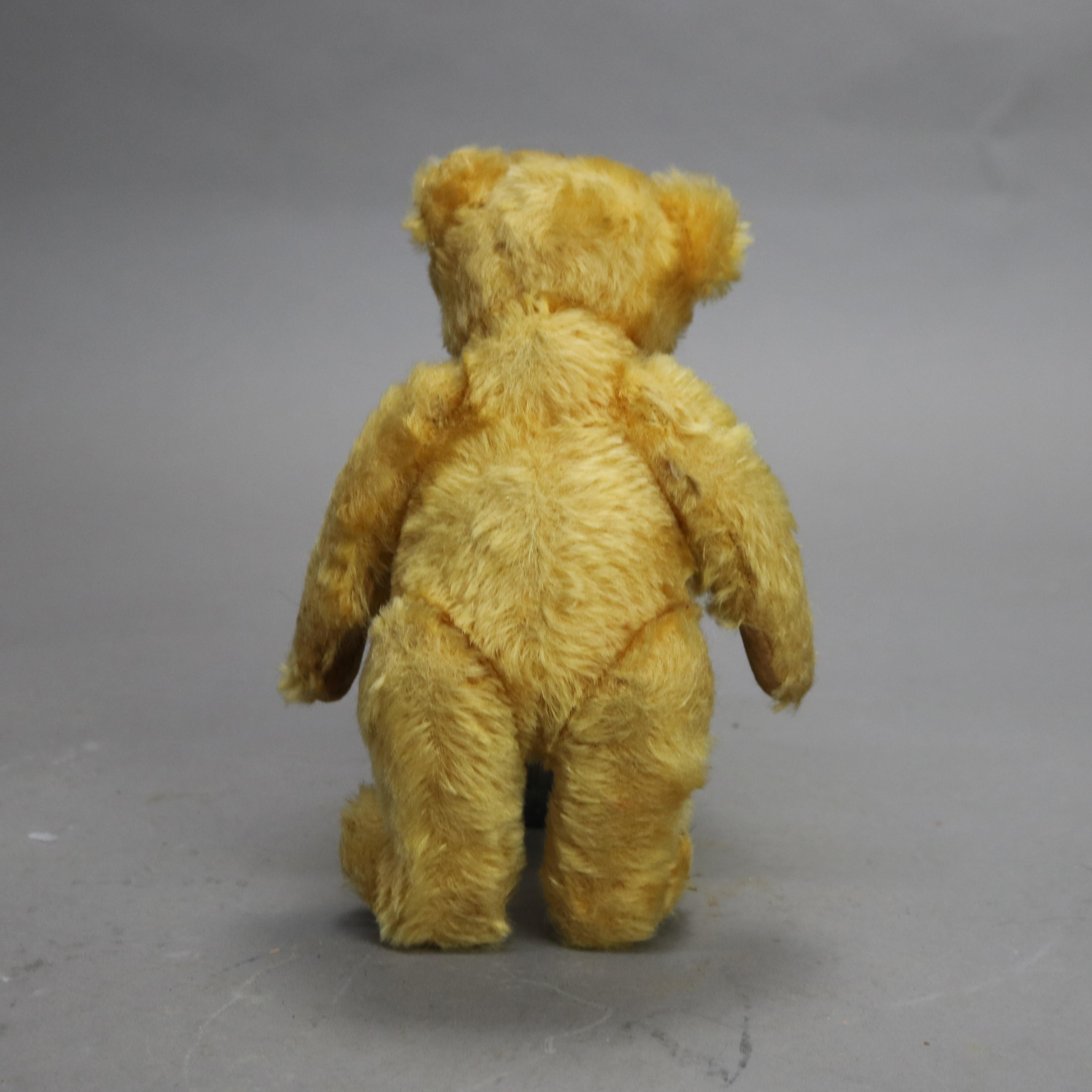 Antique Steiff Mohair Teddy Bear with Signature Seal C1930 1