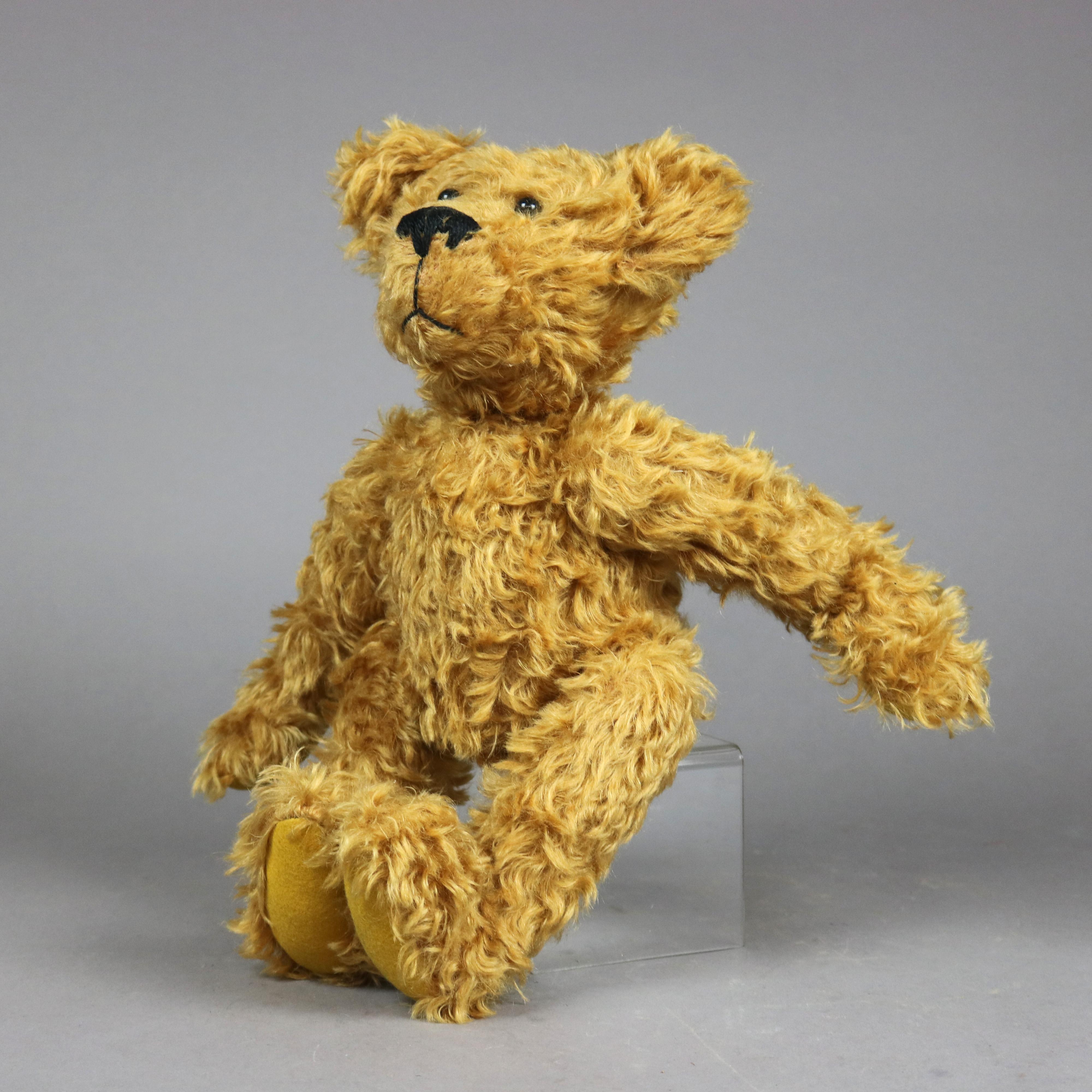 German Antique Steiff School Golden Standard Size Jointed Teddy Bear circa 1940