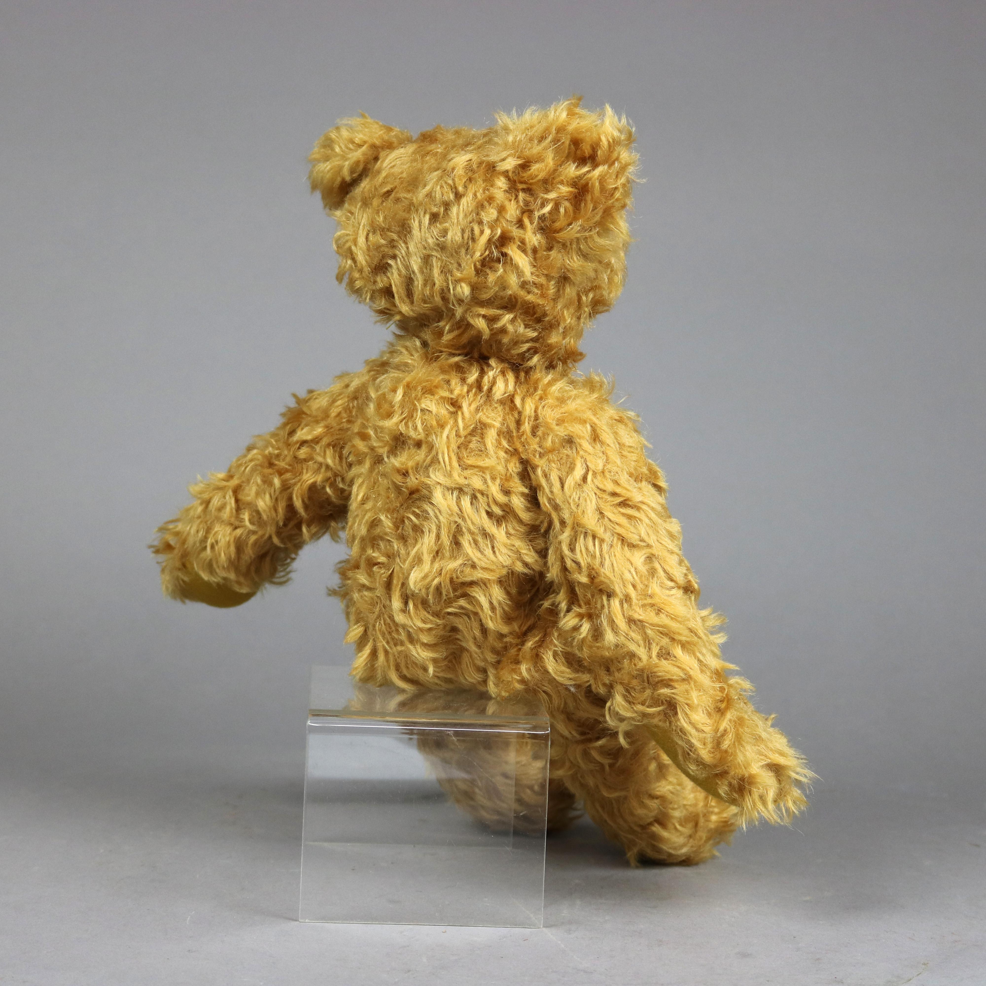 Fabric Antique Steiff School Golden Standard Size Jointed Teddy Bear circa 1940