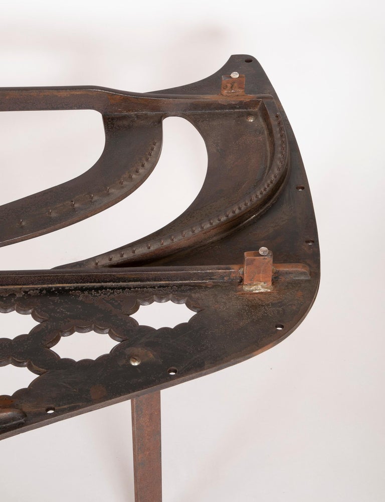 Antique Steinway Cast Iron Piano Frame Model a Grand Piano Now a Coffee