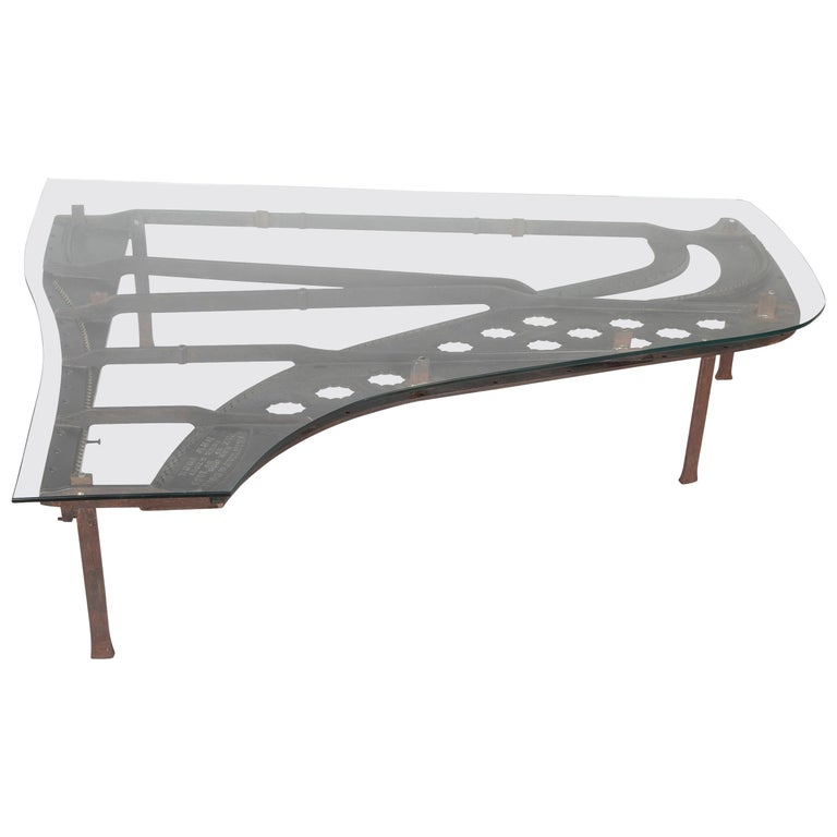 Antique Steinway Cast Iron Piano Frame Model a Grand Piano Now a Coffee