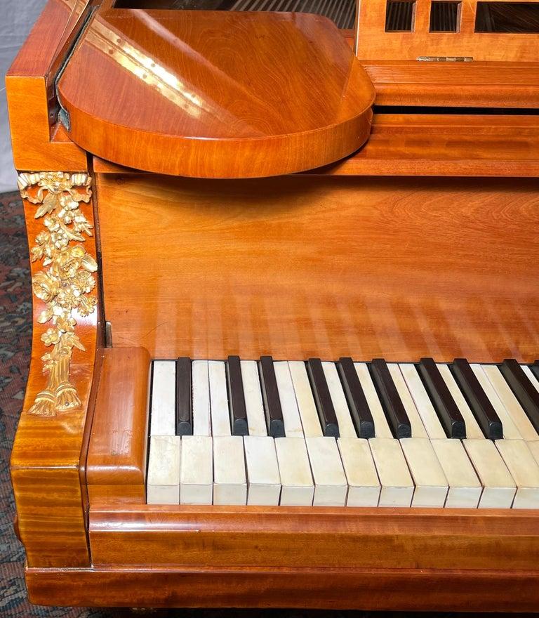 Antique Steinway & Sons Gold Bronze & Satinwood Baby Piano Circa 1910 For Sale 2
