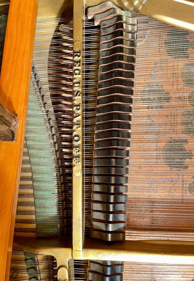 Antique Steinway & Sons Gold Bronze & Satinwood Baby Piano Circa 1910 For Sale 1