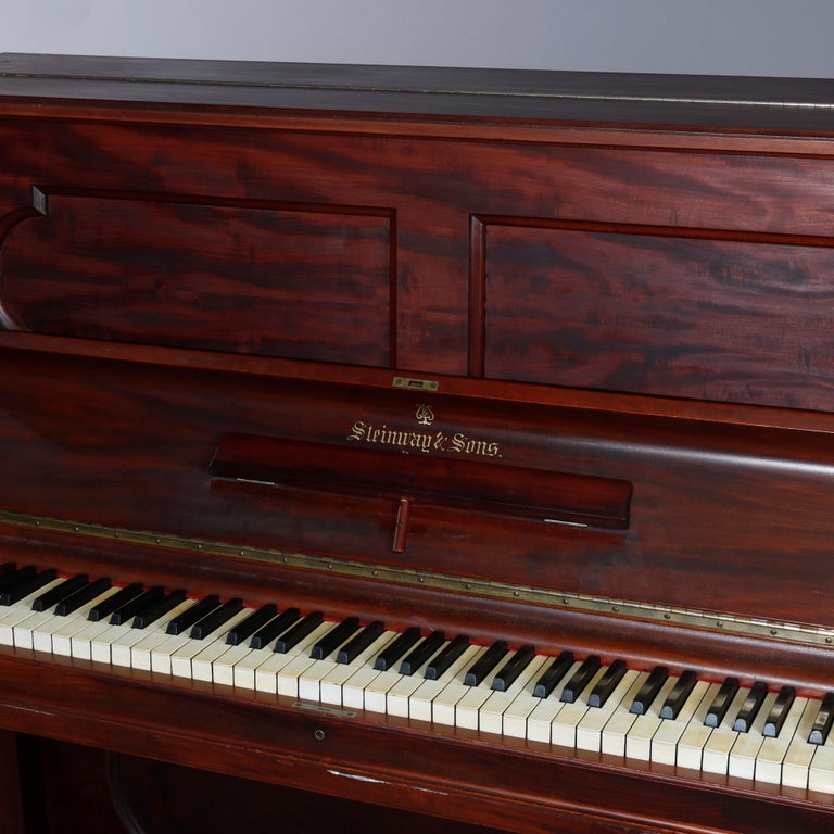Antique Steinway and Sons Mahogany Upright Piano, circa 1864 at 1stDibs