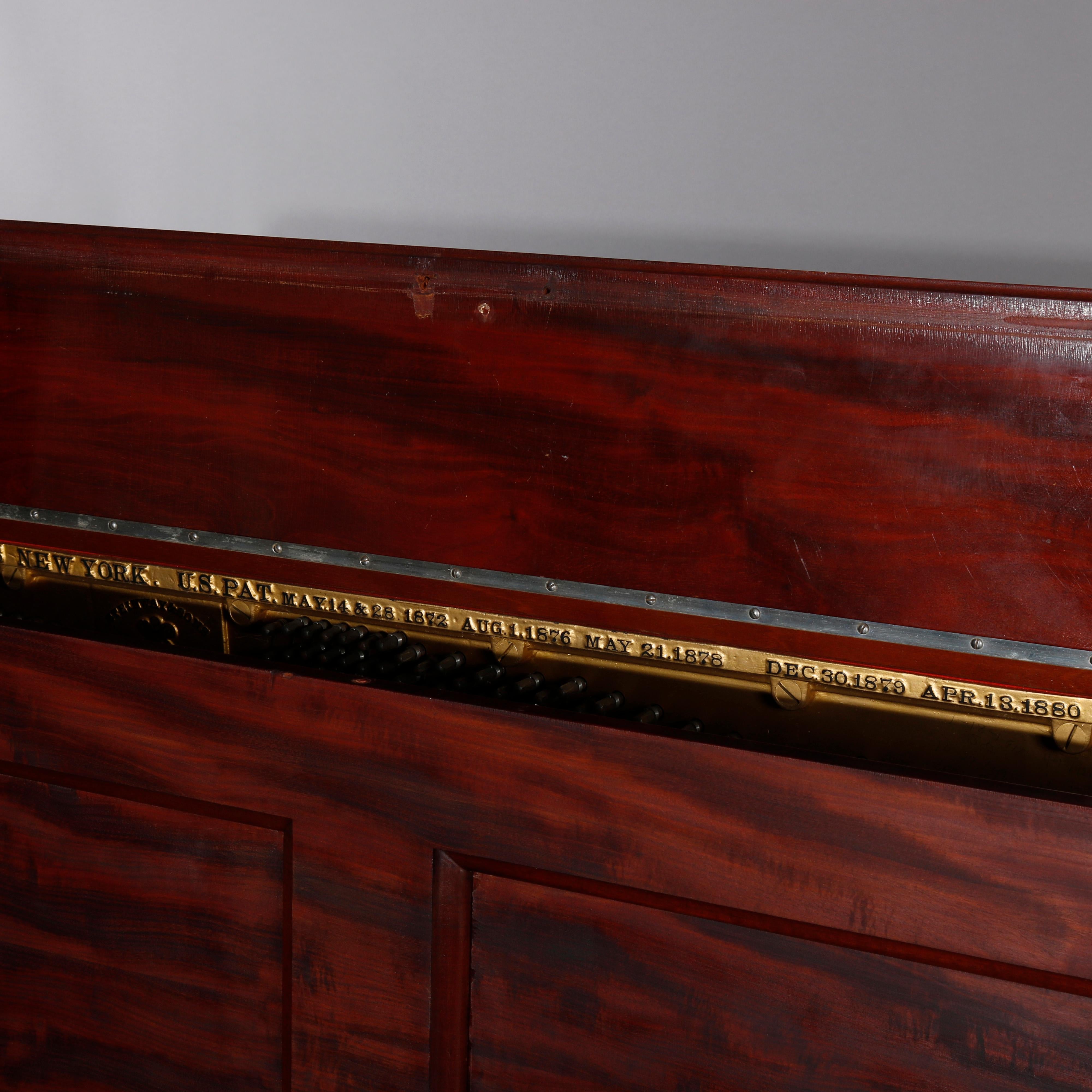Antique Steinway & Sons Mahogany Upright Piano, circa 1864 3