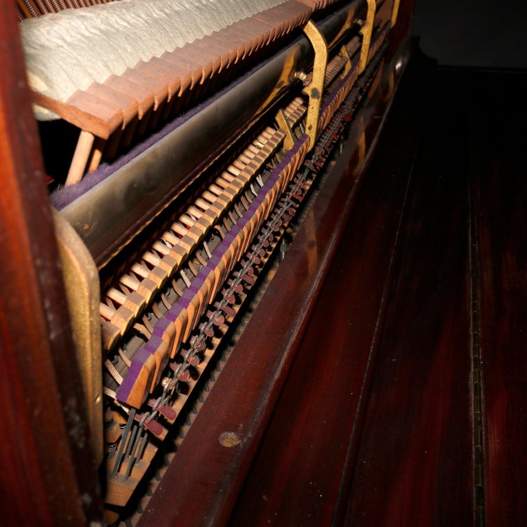 Antique Steinway and Sons Mahogany Upright Piano, circa 1864 at 1stDibs