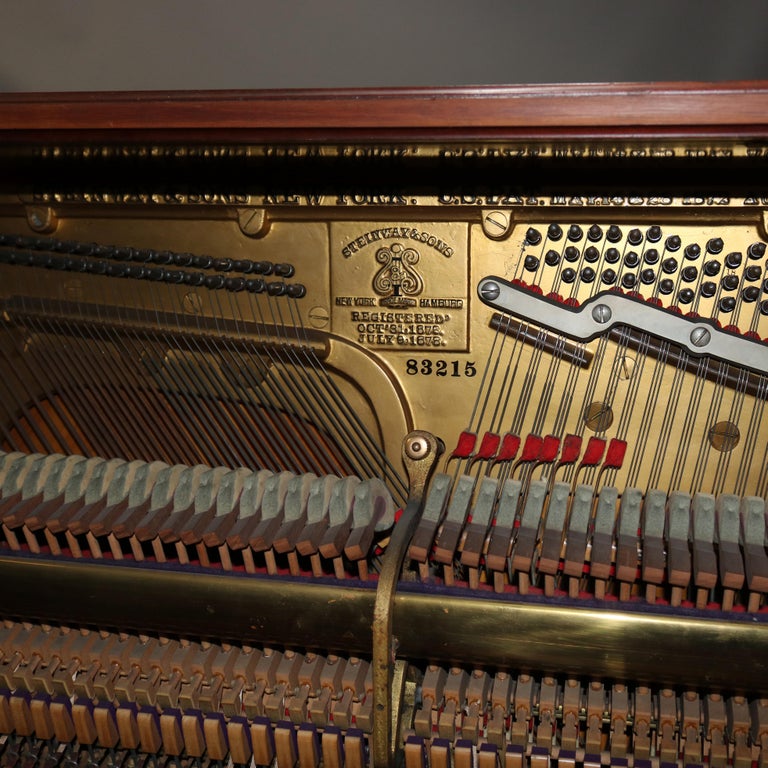 Antique Steinway and Sons Mahogany Upright Piano, circa 1864 at 1stDibs
