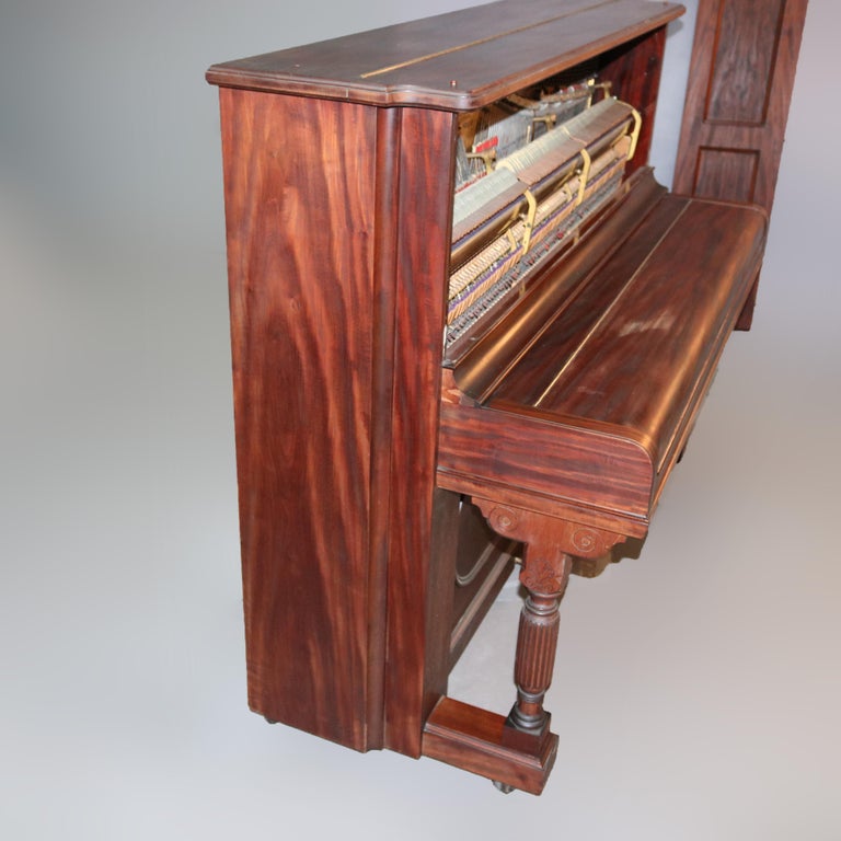 Antique Steinway and Sons Mahogany Upright Piano, circa 1864 at 1stDibs