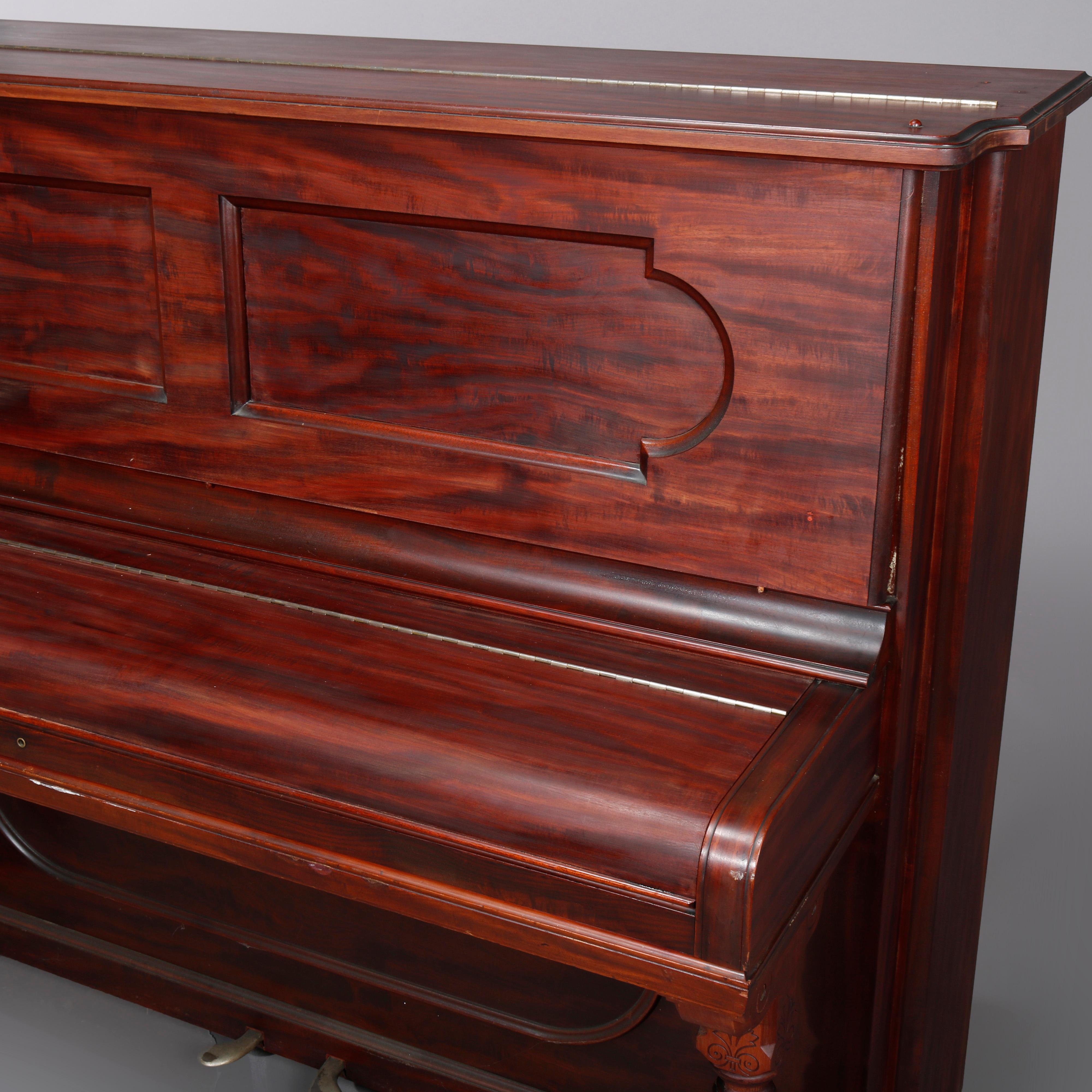 Antique Steinway & Sons Mahogany Upright Piano, circa 1864 In Good Condition In Big Flats, NY