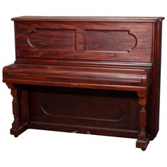 Piano droit antique Steinway & Sons en acajou:: vers 1864