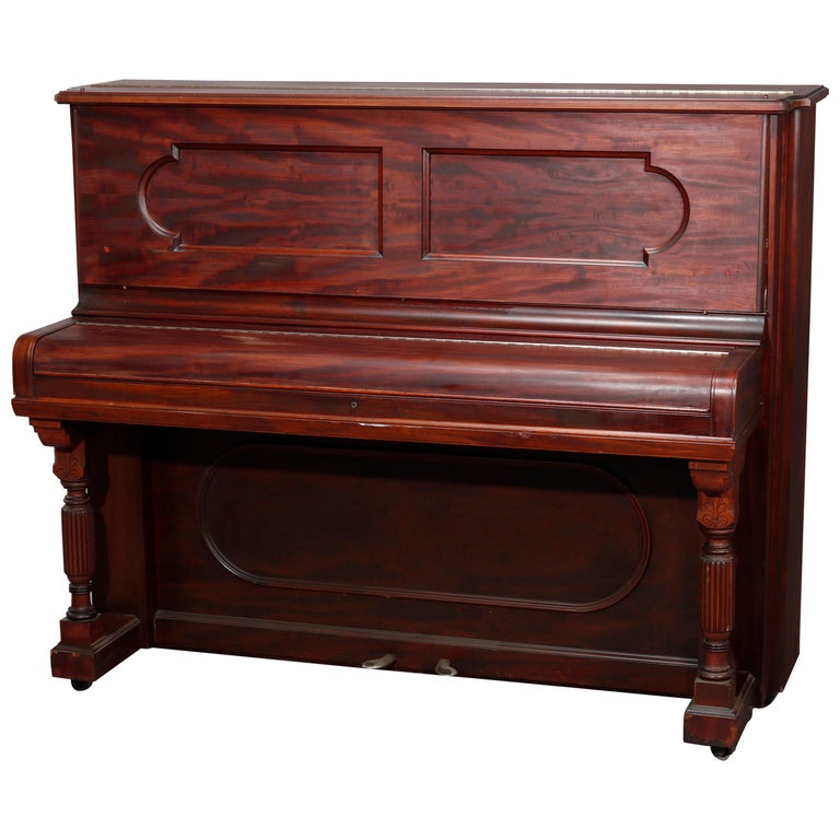 Antique Steinway and Sons Mahogany Upright Piano, circa 1864 at 1stDibs