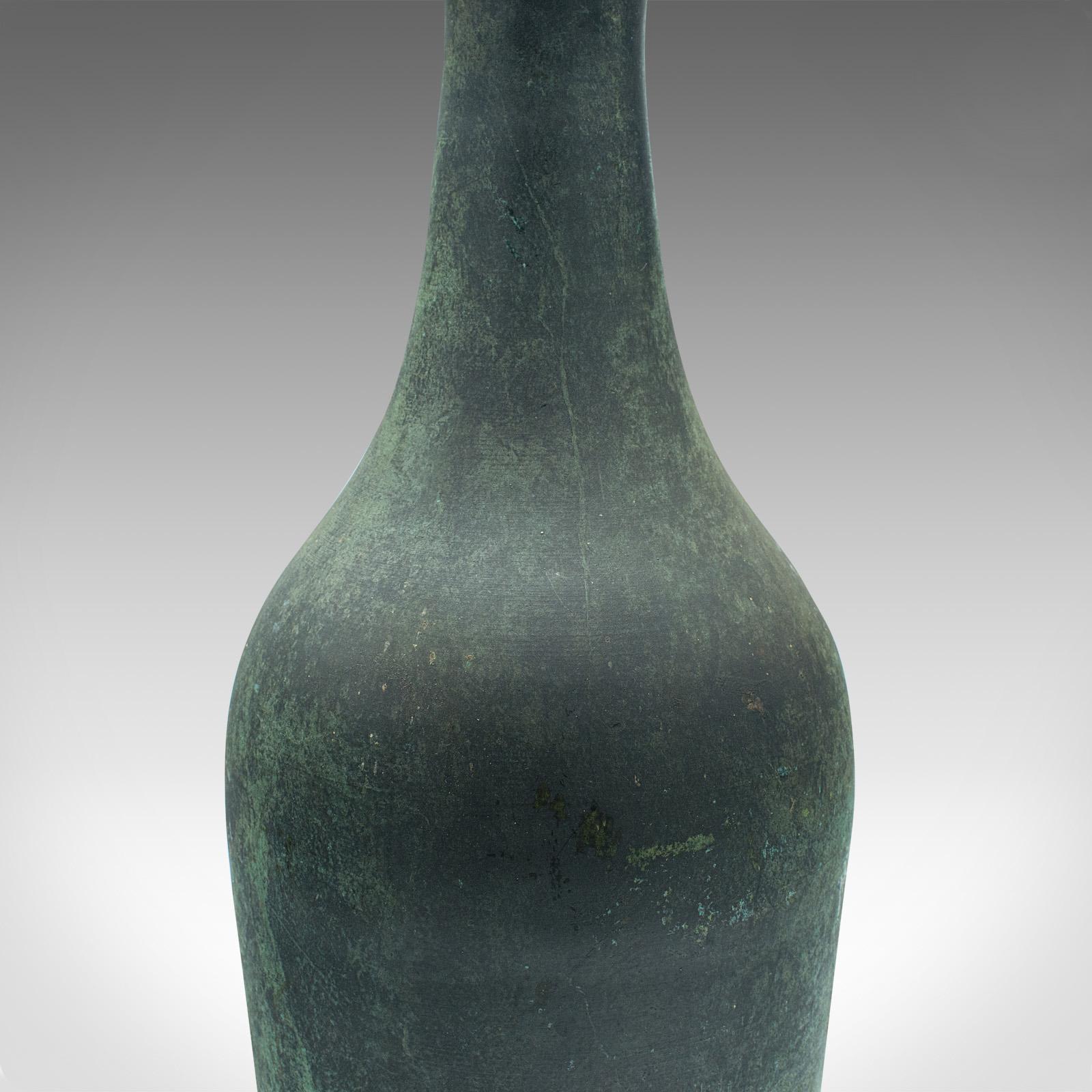 Antique Stem Vase, Japanese, Weathered Bronze, Decorative, Flower Urn, Victorian 3