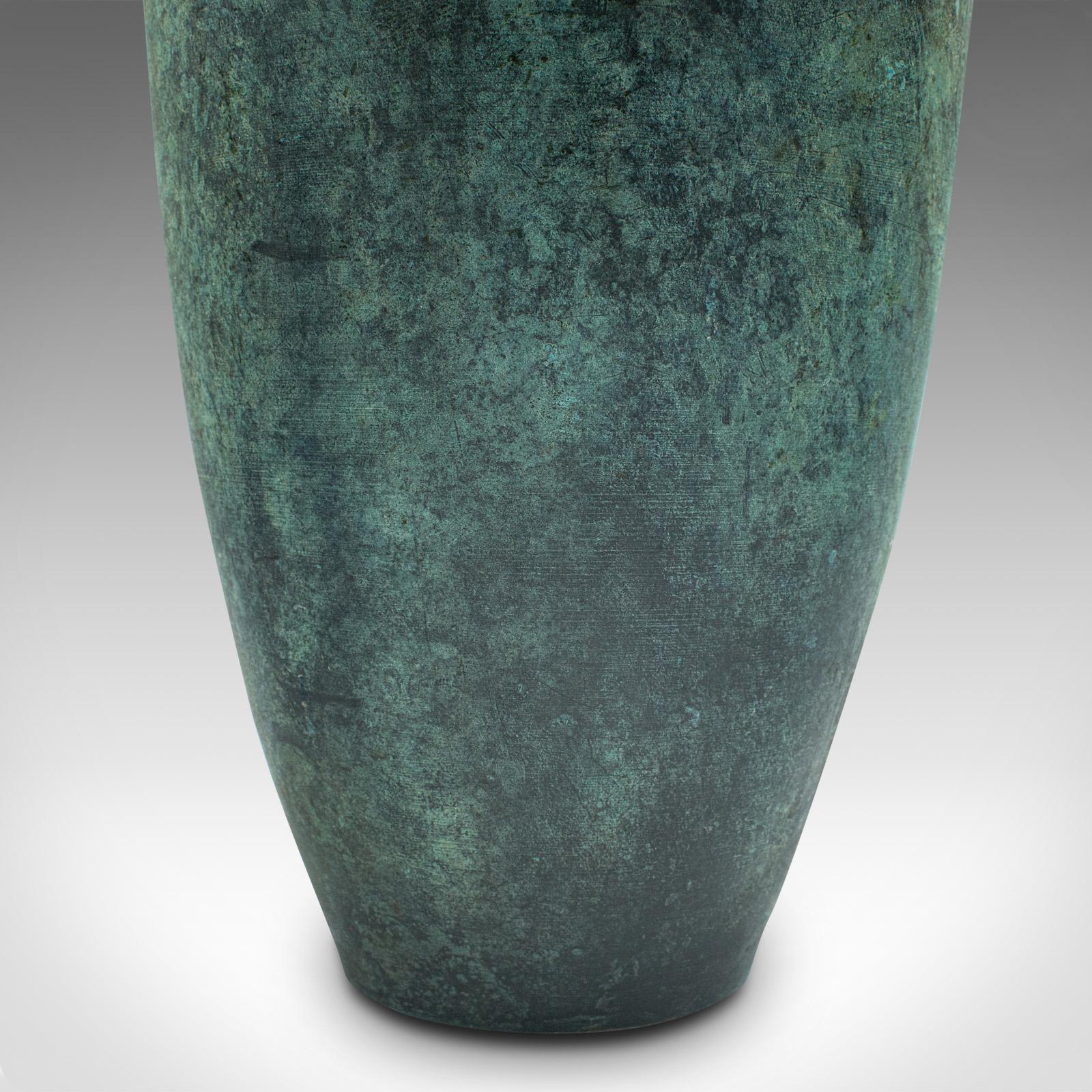 Antique Stem Vase, Japanese, Weathered Bronze, Decorative, Flower Urn, Victorian 4