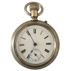 Antique Stem-Wind Pin Set Mechanical Pocket Watch