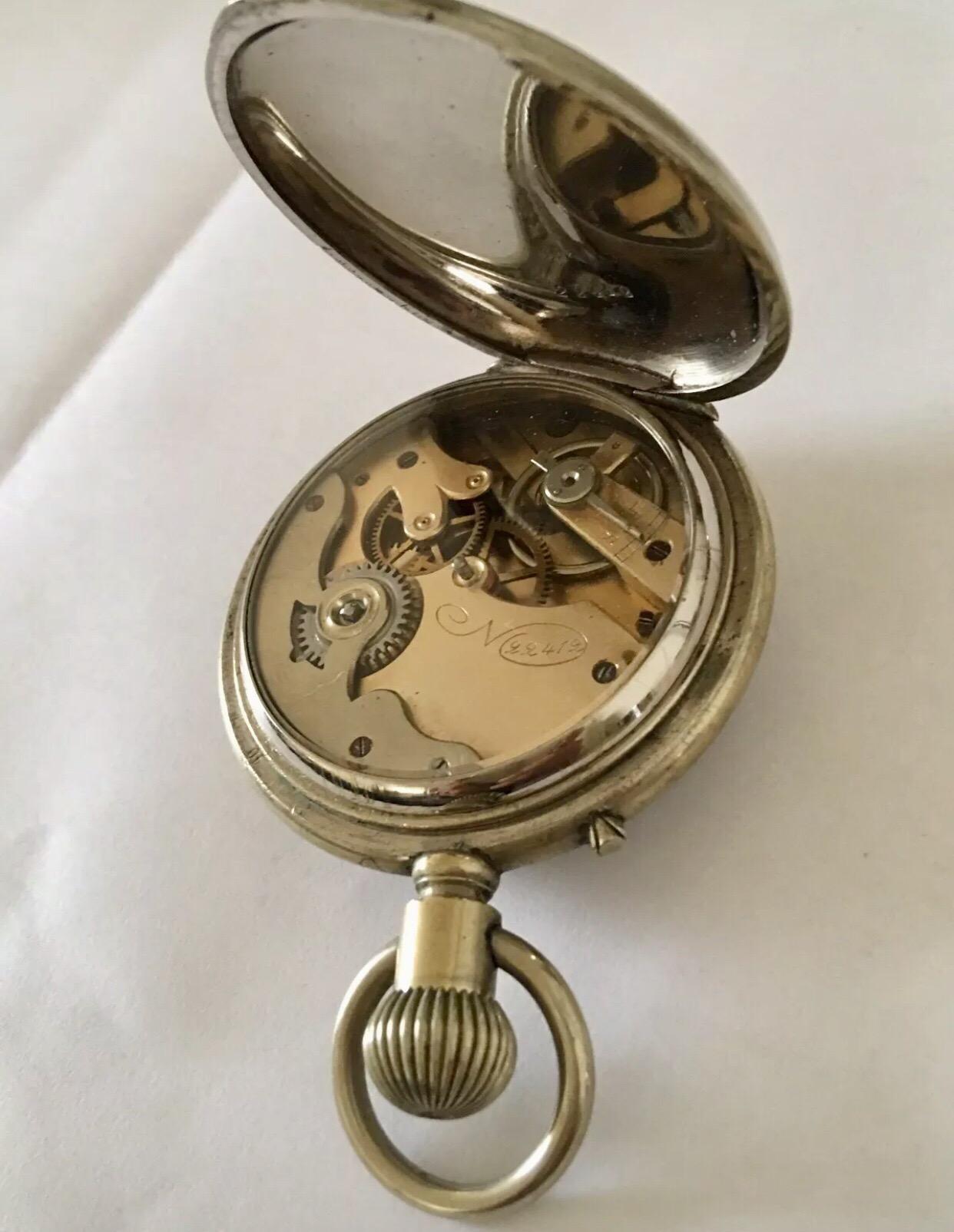 Montre de poche ancienne à remontoir Unisexe en vente