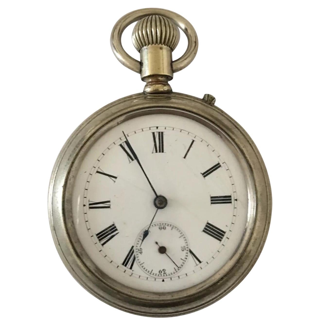 Antique Stem-Wind Pocket Watch For Sale