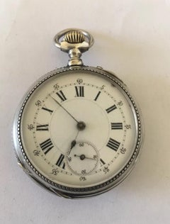 Antique Stem-Wind Silver Pocket Watch