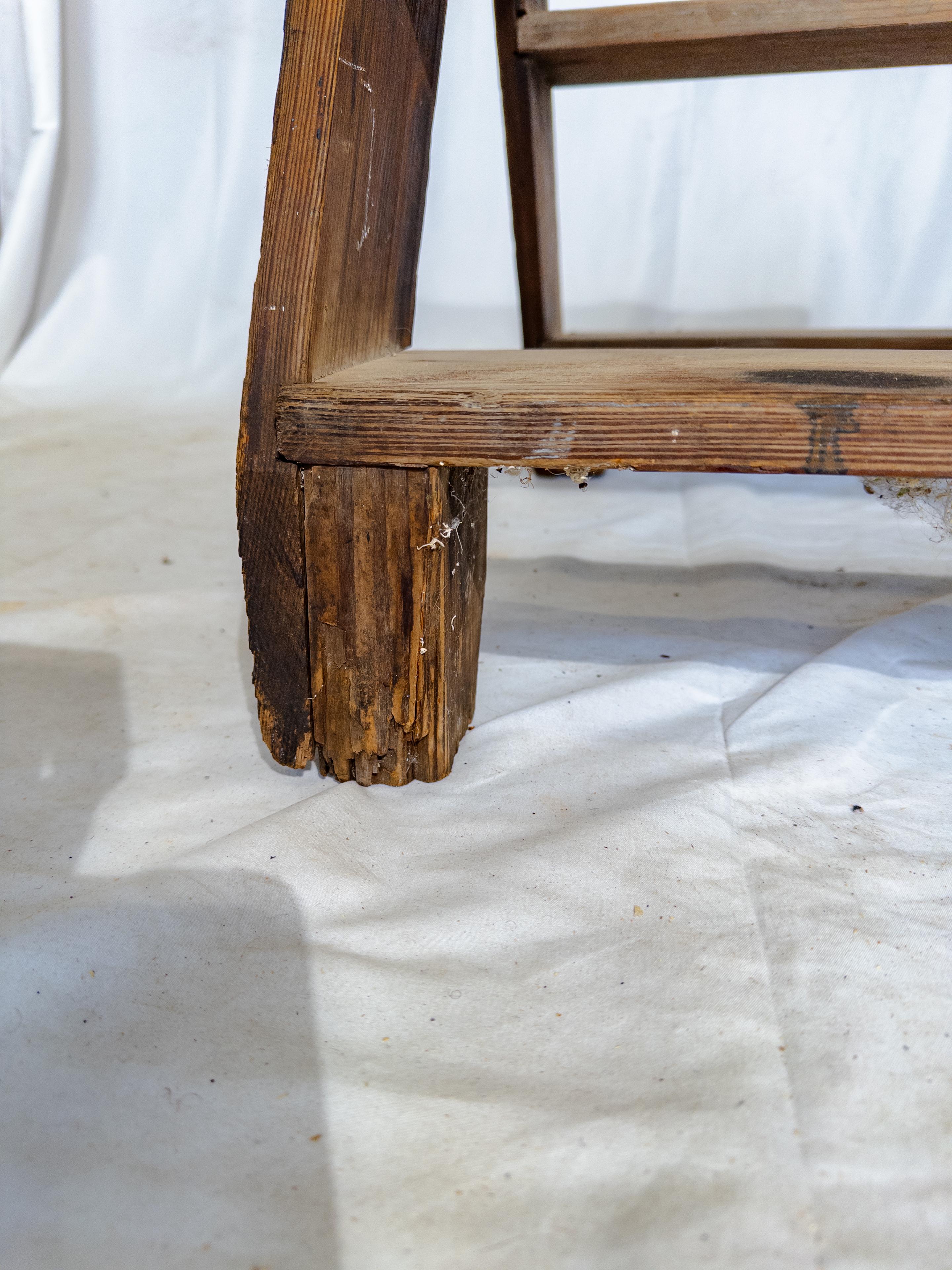 Wood Antique Step Stool For Sale