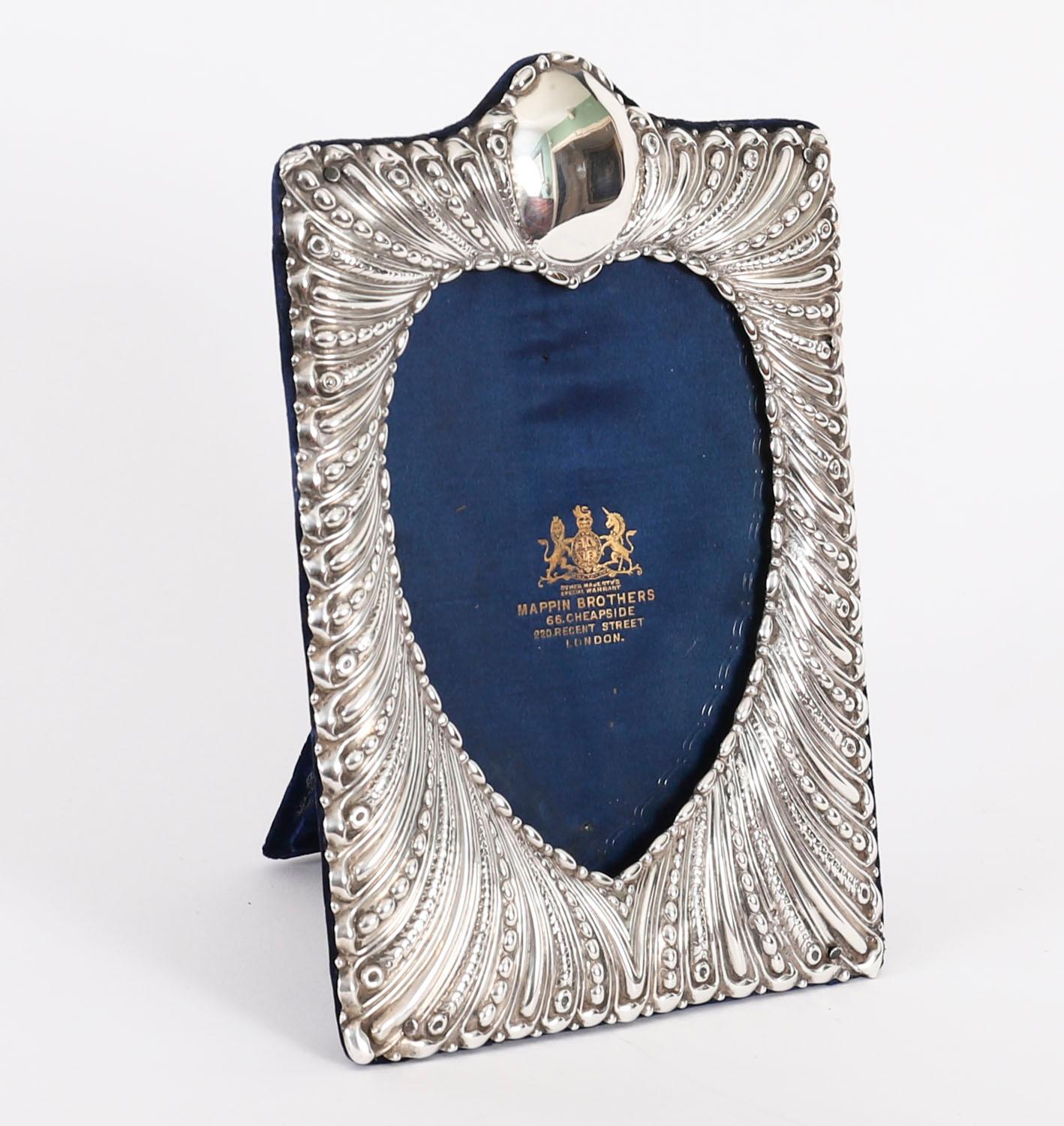 Victorien Cadre photo ancien en argent A Silver William Comyns & Sons London 19ème siècle