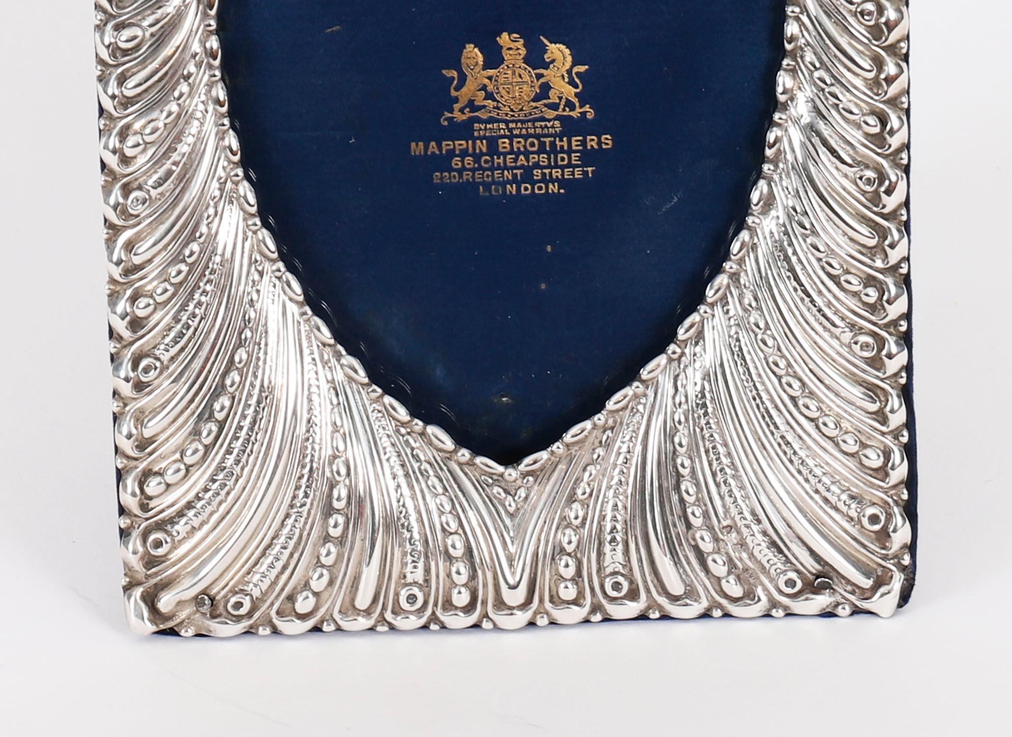 Argent sterling Cadre photo ancien en argent A Silver William Comyns & Sons London 19ème siècle